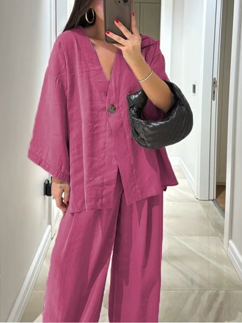 Sola Two-Piece Suit | Comfortable Linen, Versatile Style 1