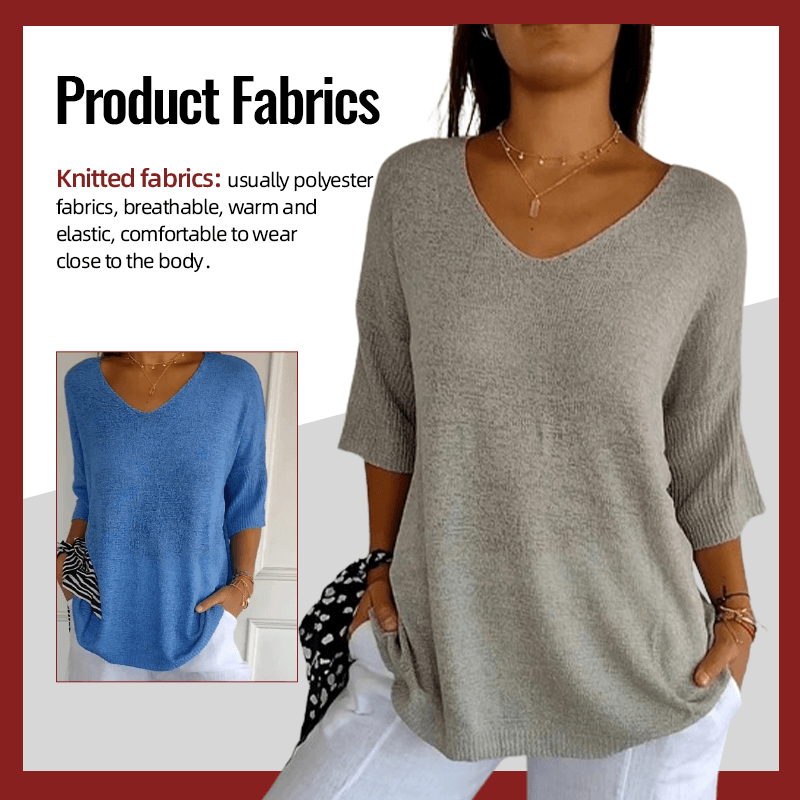 Sola V-Neck Top | Knitted, Minimalist Style 3