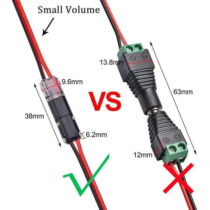 Sola Wire Connector | 2-Pin Solderless Electrical Wire Connectors for LED Strips 3