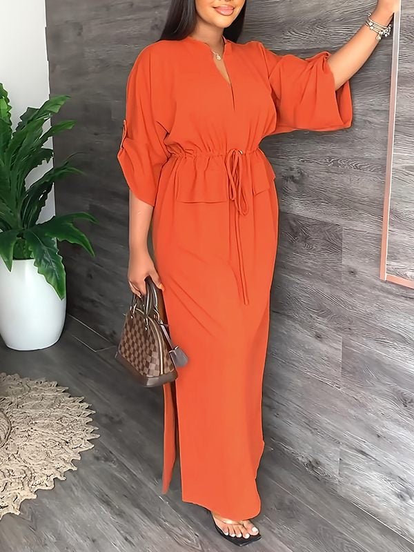 Sola Women's Dress | Lightweight Polyester, Casual Side Slit 3