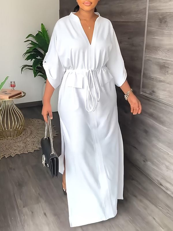 Sola Women's Dress | Lightweight Polyester, Casual Side Slit 5