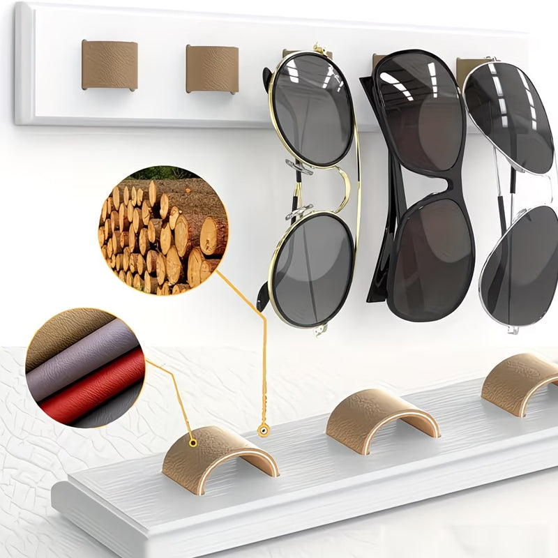 Sola Wooden Sunglasses Holder | Wall-Mounted, Space-Saving Organizer 4