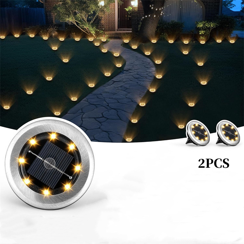 Solar Glow Ground Lights | Waterproof, Energy Efficient 0