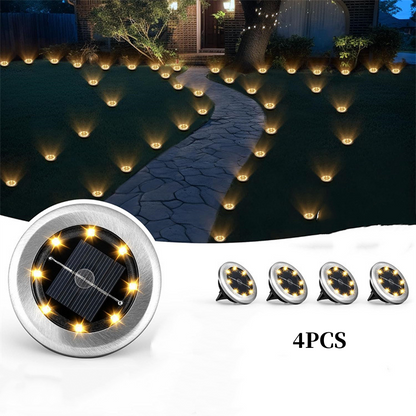 Solar Glow Ground Lights | Waterproof, Energy Efficient 8