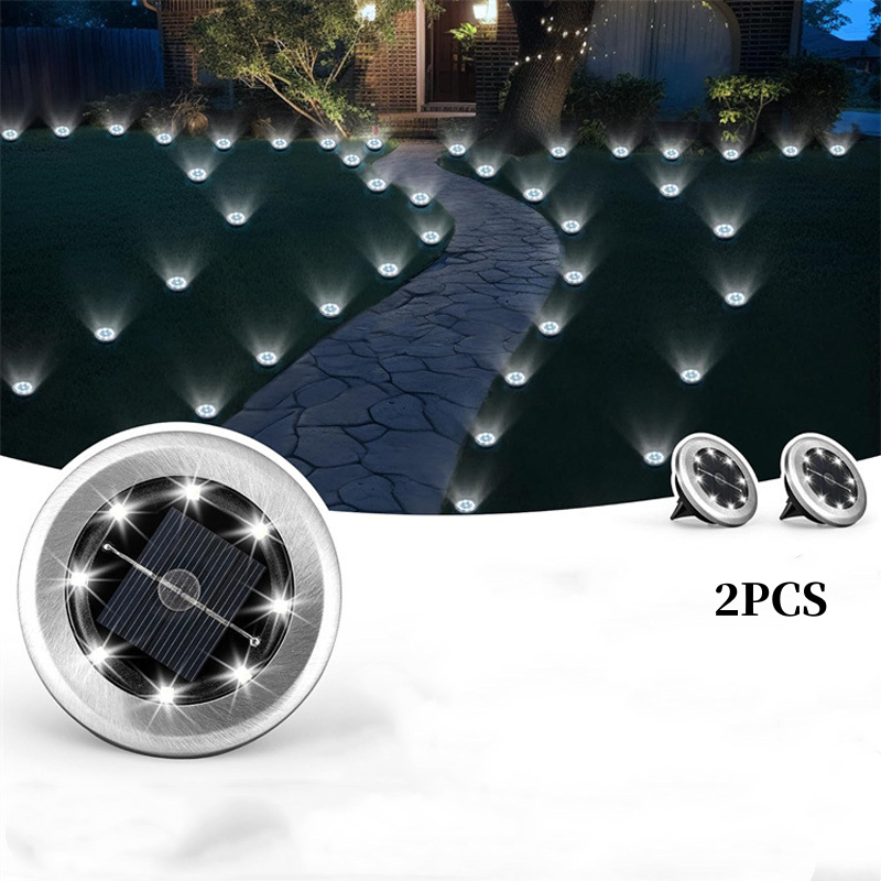 Solar Glow Ground Lights | Waterproof, Energy Efficient 9