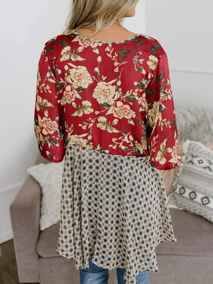 Soleil Floral Kimono | Lightweight Chiffon, Ruffle Sleeve Beach Cover-Up 8