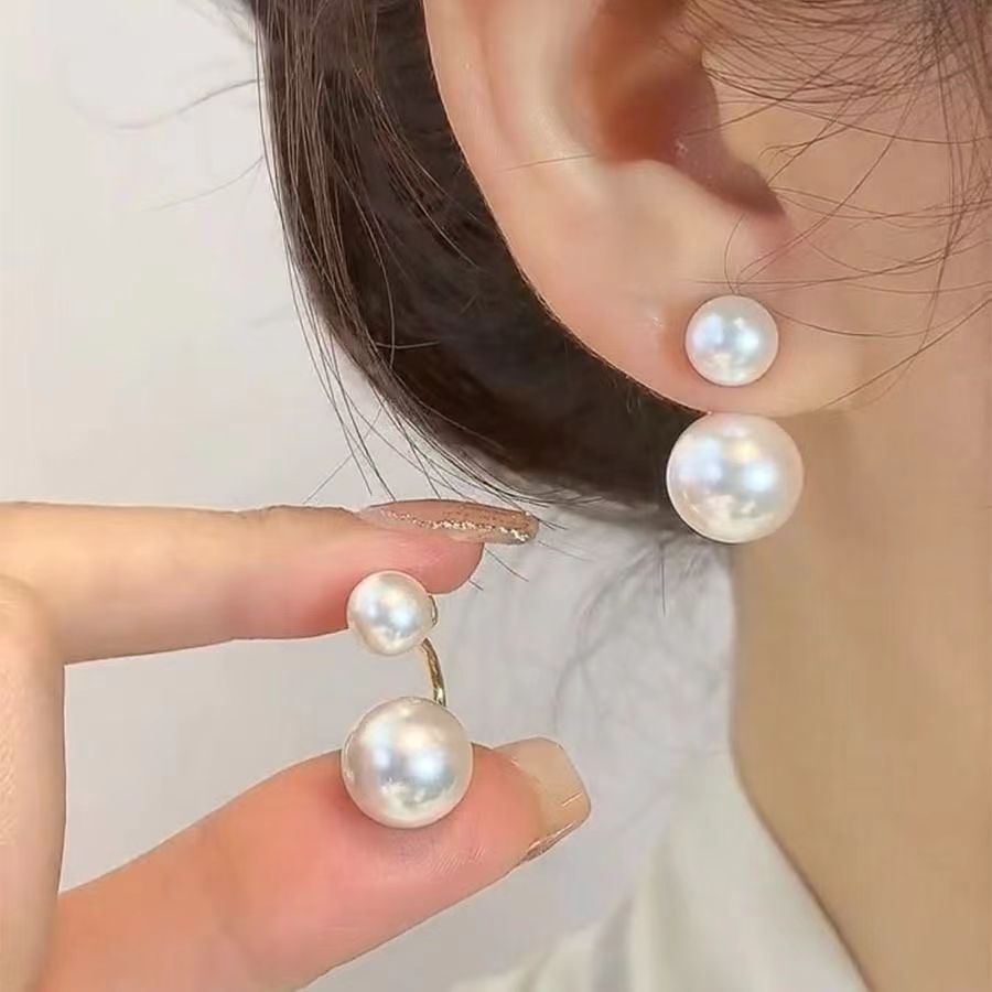 Sora Drop Earrings | Dual-Bead Pearl Design 2