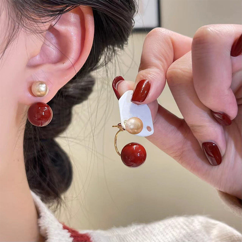 Sora Drop Earrings | Dual-Bead Pearl Design 5