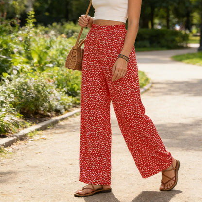 Sora Wide Leg Pants | Smocked High Waist, Flowy Design 6