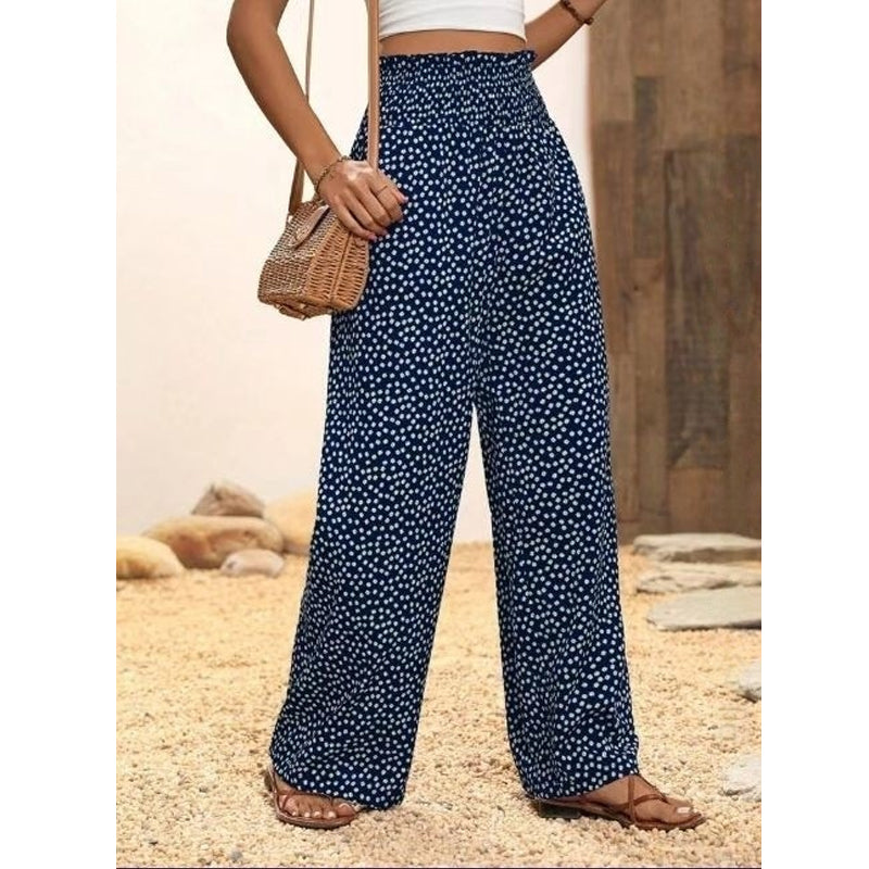 Sora Wide Leg Pants | Smocked High Waist, Flowy Design 9