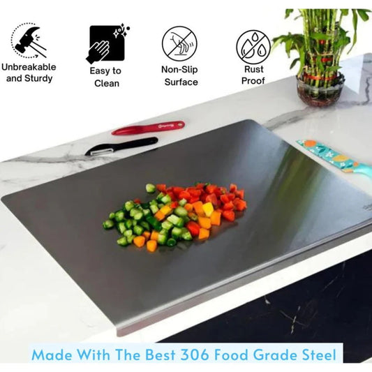 Stella Chopping Board | Premium Stainless Steel, Non-Slip Design 0