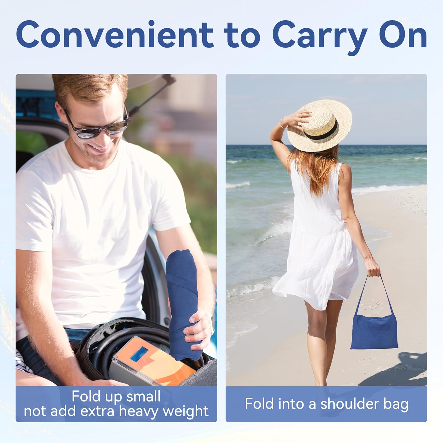 Sunny Lounger Towel | Quick-Dry, Portable with Pockets 4