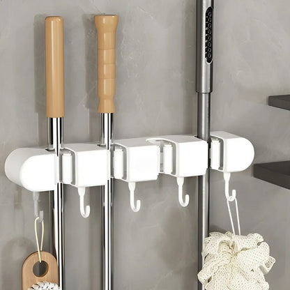 TidyGrip Tool Organizer | Wall Mount Broom Holder, Damage-Free Installation 1