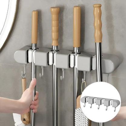 TidyGrip Tool Organizer | Wall Mount Broom Holder, Damage-Free Installation 5