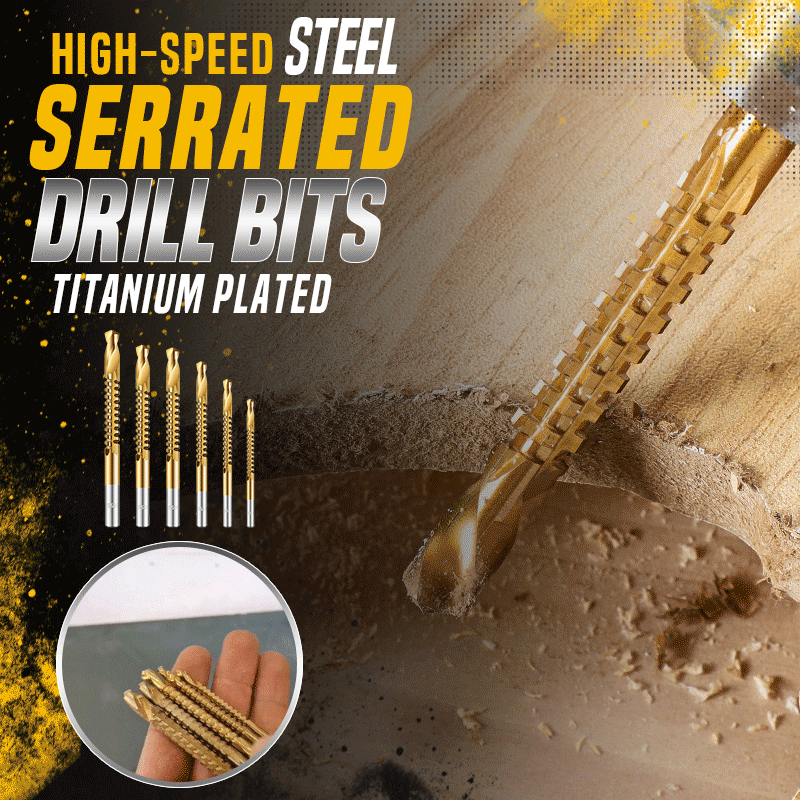 Titan Drill Bit Set | High-Speed Steel, Titanium-Coated 1