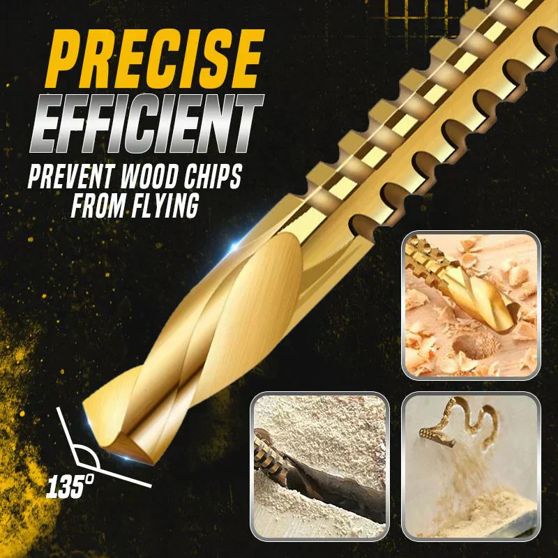 Titan Drill Bit Set | High-Speed Steel, Titanium-Coated 2