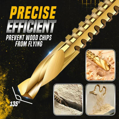 Titan Drill Bit Set | High-Speed Steel, Titanium-Coated 2