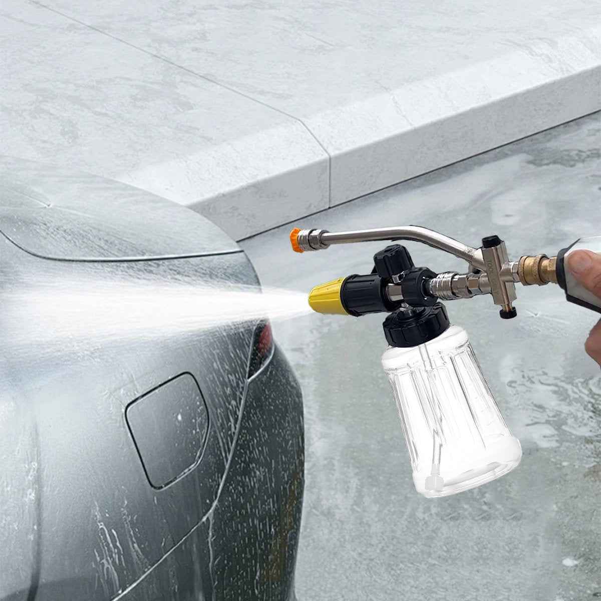 Turbo Car Washer Nozzle | 2-in-1 High-Pressure Sprayer with Five Power Wash Nozzles 3