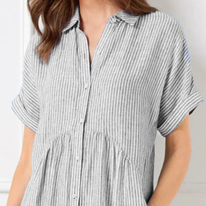 Vera Striped Dress | Women's V-Neck, Comfortable Fit, Plus Size Options 2