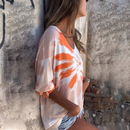 Vera Women's Top | Unique Pattern, V-Neck, Comfortable Fit 1
