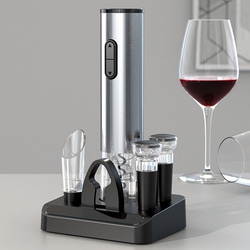 Vino Magic Electric Wine Opener | Effortless Cork Removal, Stainless Steel 0