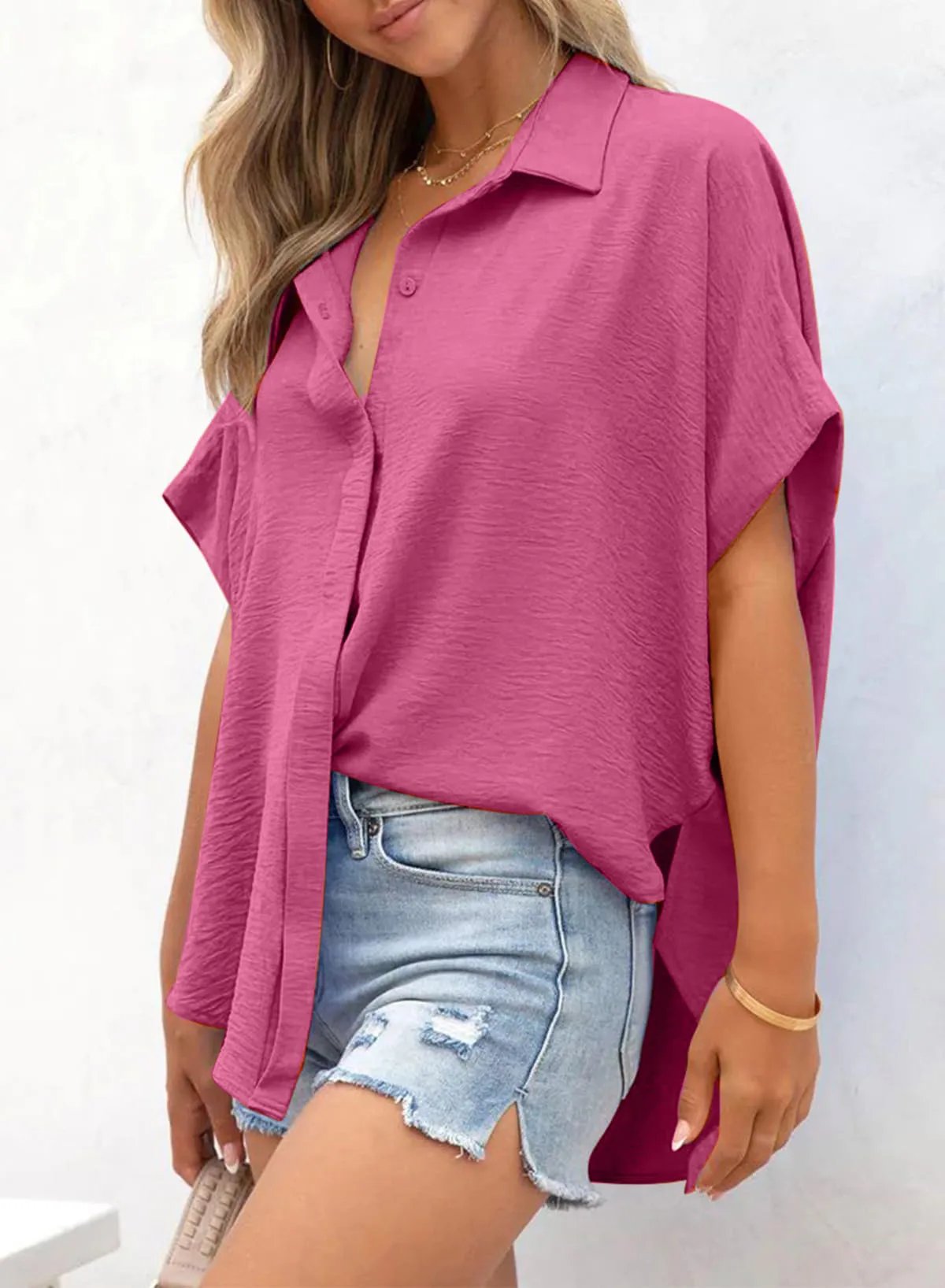 Wanda Casual Shirt | Oversized V-Neck, Lightweight 10