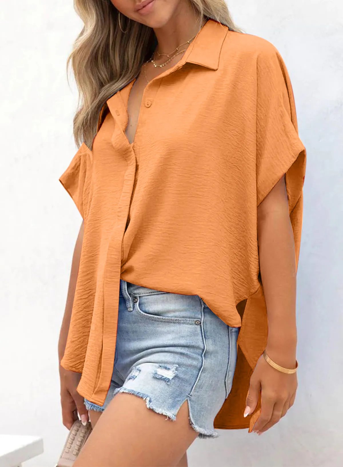 Wanda Casual Shirt | Oversized V-Neck, Lightweight 6
