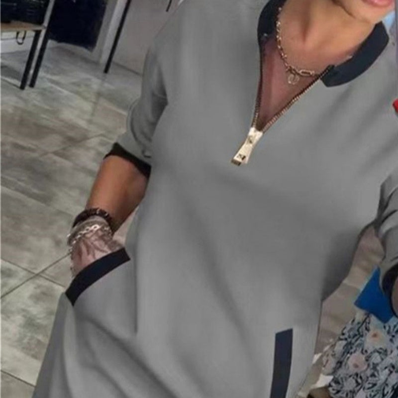 Wendy Casual Dress | Stylish V Neck, 3/4 Sleeves 4