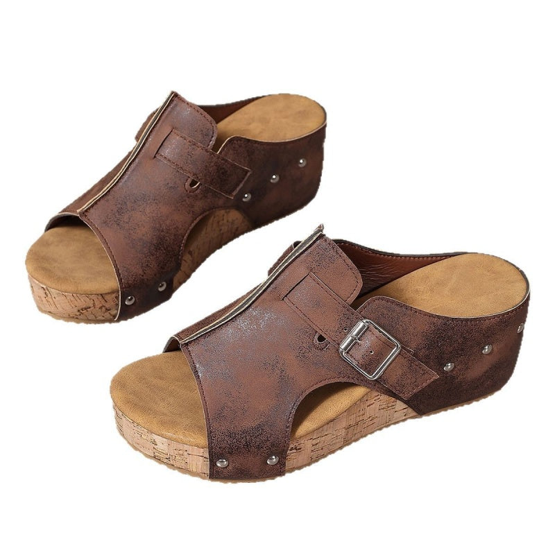 Wendy Wedge Sandals | Peep Toe, Comfortable Design 8
