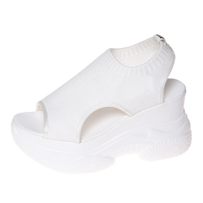 Wendy Wedge Sandals for Women | Open Toe, Breathable Knit, Non-Slip Wedge Heels 0