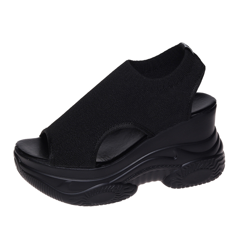 Wendy Wedge Sandals for Women | Open Toe, Breathable Knit, Non-Slip Wedge Heels 9