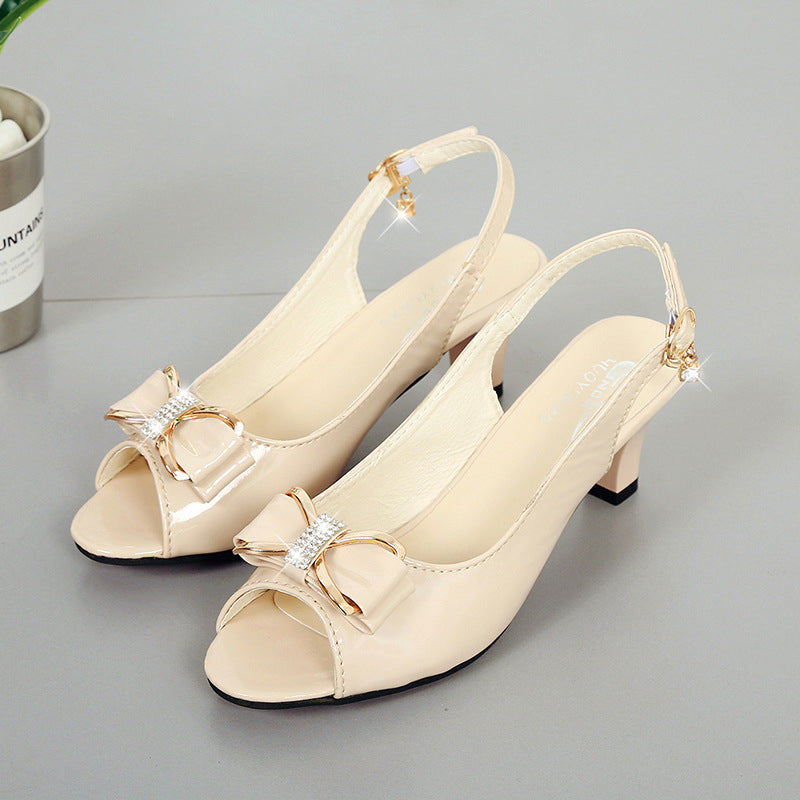 Wendy Women's Sandals | Mid-Heel, Bow Detail, Durable PU Upper 9