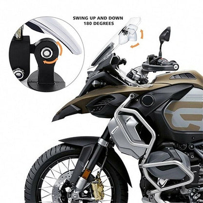 Wider View Motorcycle Mirror | 180-Degree Parabolic Design, Adjustable Angle 1