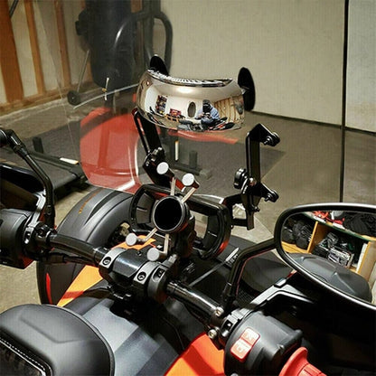 Wider View Motorcycle Mirror | 180-Degree Parabolic Design, Adjustable Angle 2