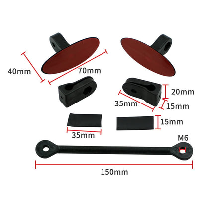 Wider View Motorcycle Mirror | 180-Degree Parabolic Design, Adjustable Angle 5