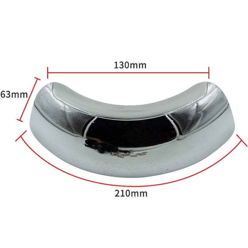 Wider View Motorcycle Mirror | 180-Degree Parabolic Design, Adjustable Angle 6
