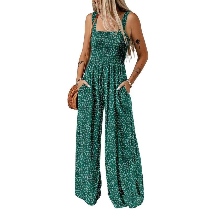 Willa Floral Jumpsuit | Sleeveless, Elastic Waist, Comfortable Polyester 10