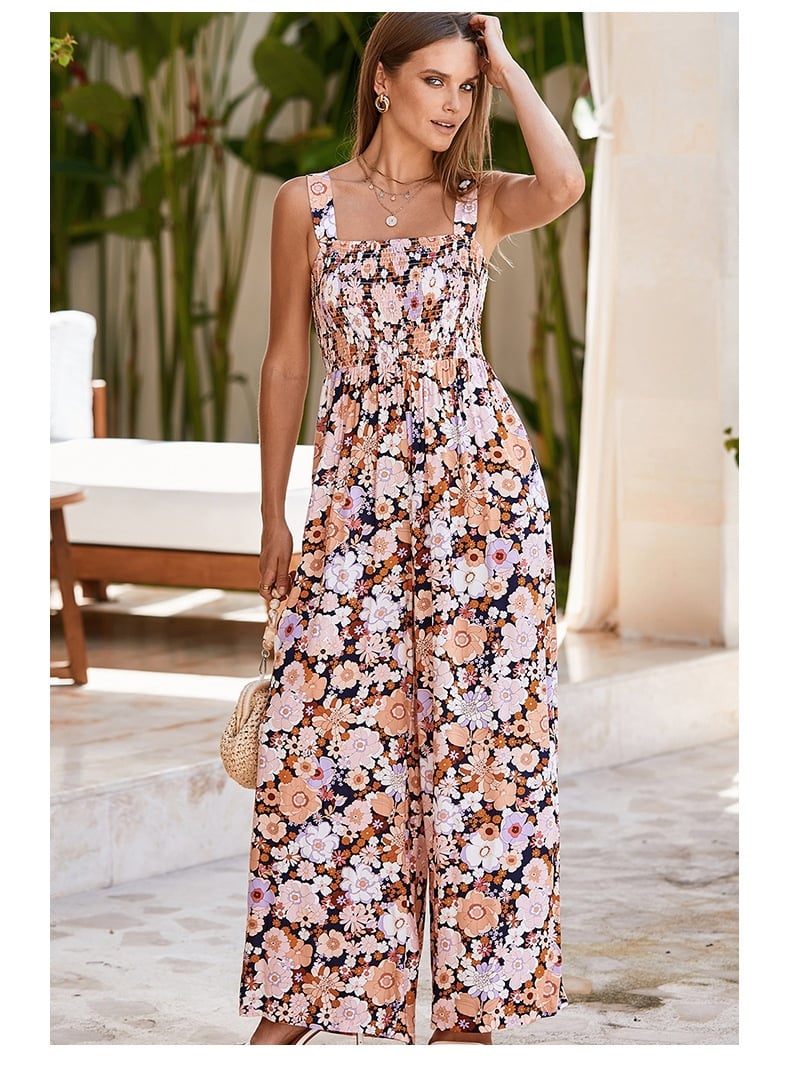 Willa Floral Jumpsuit | Sleeveless, Elastic Waist, Comfortable Polyester 5