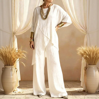 Willa Two-Piece Outfit | Asymmetrical Top, Relaxed Fit, Plus Size Women's Clothing 6