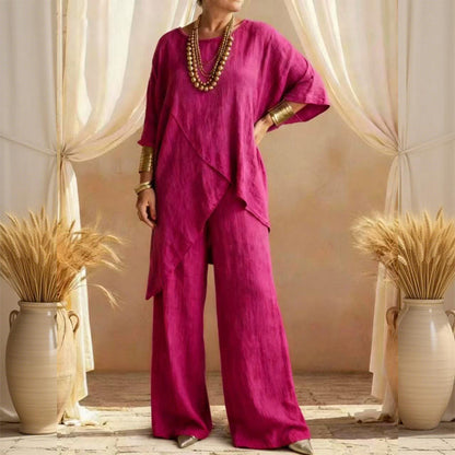Willa Two-Piece Outfit | Asymmetrical Top, Relaxed Fit, Plus Size Women's Clothing 7