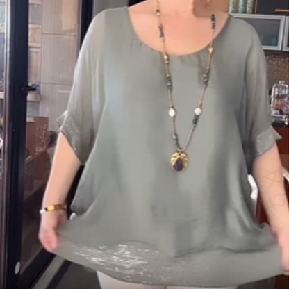 Wina Sequin Top | Elegant Blouse for Women, Soft Fabric, Going Out 8