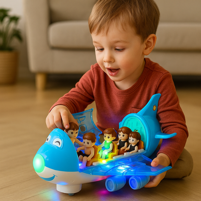 Wingo Electric Airplane Toy | Bright Lights, Smart Obstacle Avoidance, Includes 3 Figures 4