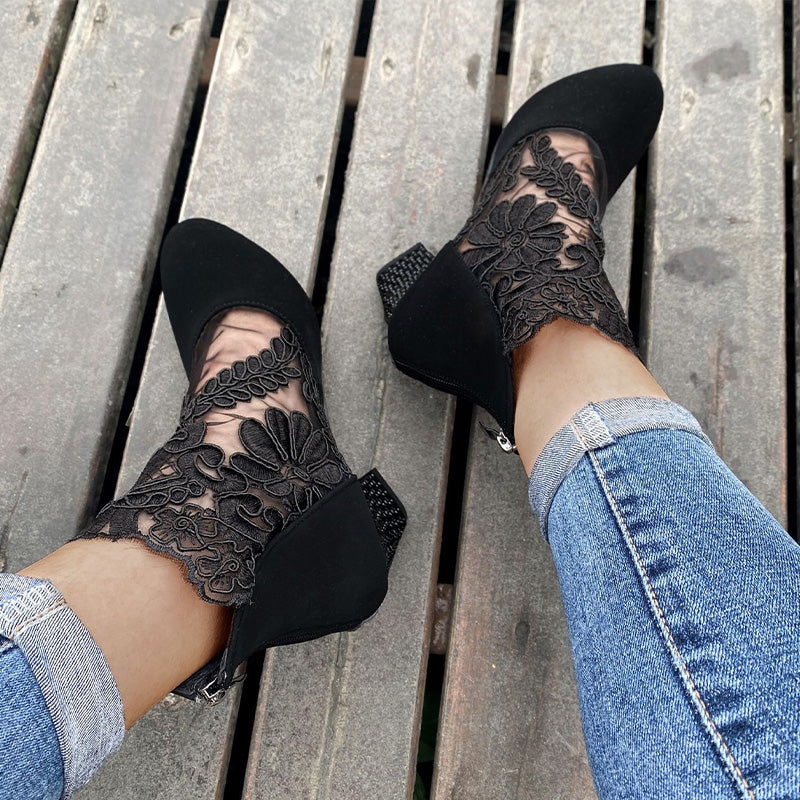 Wisteria High Heels | Comfortable Lace Design for Women 3