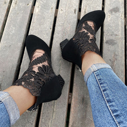Wisteria High Heels | Comfortable Lace Design for Women 3