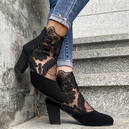 Wisteria High Heels | Comfortable Lace Design for Women 5