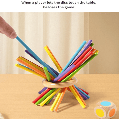 Wondrous Wooden Peg Game | Cognitive Development Toy for Kids, Mixed Color Sticks 2