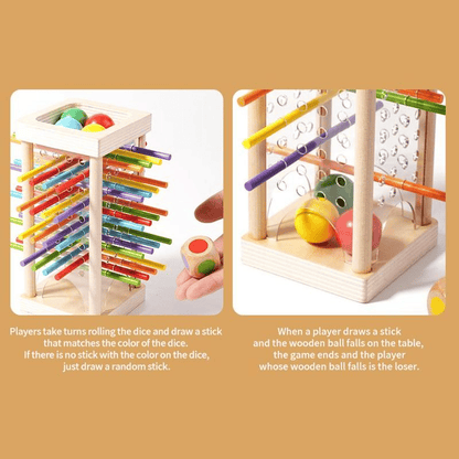 Wondrous Wooden Peg Game | Cognitive Development Toy for Kids, Mixed Color Sticks 3