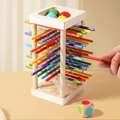Wondrous Wooden Peg Game | Cognitive Development Toy for Kids, Mixed Color Sticks 5