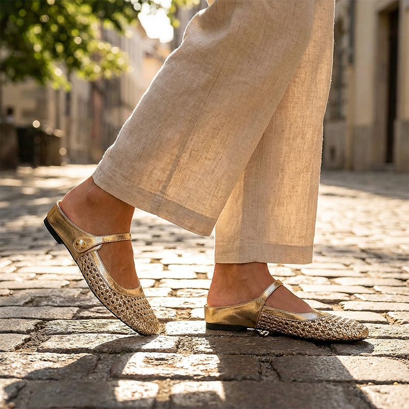 Woven Mary Jane Mules | Breathable Mesh, Comfortable Fit 6