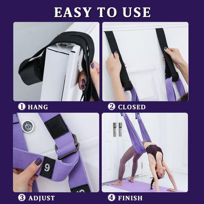 Yogi Stretch Band | Adjustable, Premium Soft Fabric Flexibility Trainer 5